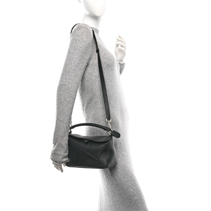 Loewe Calfskin Small Puzzle Edge Bag Black 2 of 12