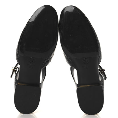 Chanel Patent Lambskin Quilted Cap Toe Ballerina Flats 41.5 Black 6 of 9