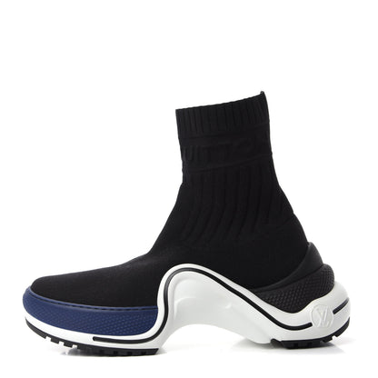 Louis Vuitton Stretch Textile LV Archlight Sneaker Boots 38 Black Blue 1 of 8
