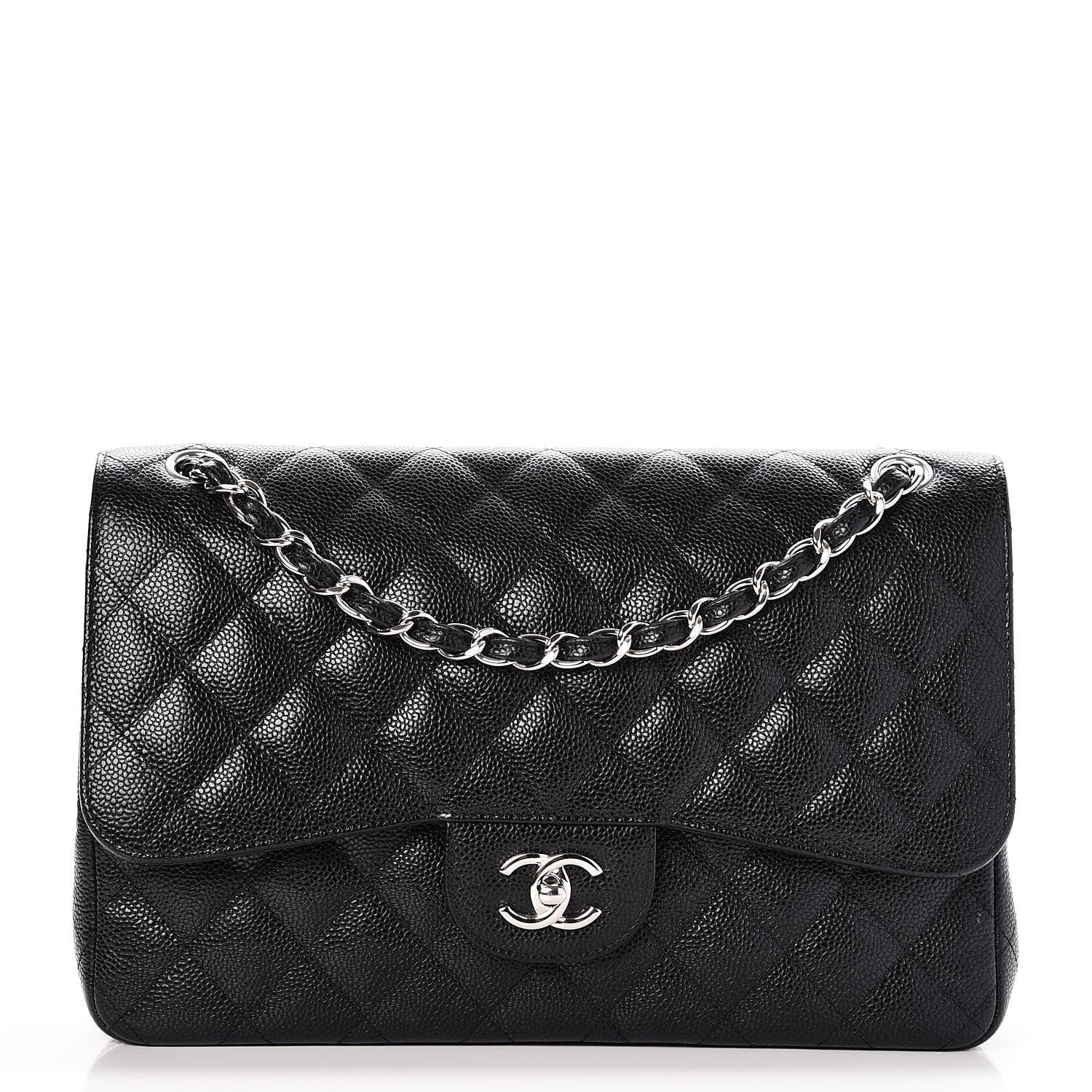 Chanel Caviar Quilted Jumbo Double Flap Black 1 of 9