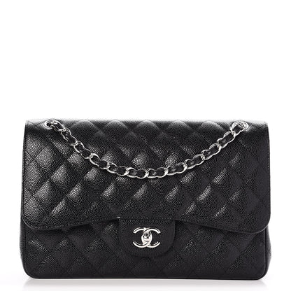 Chanel Caviar Quilted Jumbo Double Flap Black 1 of 9