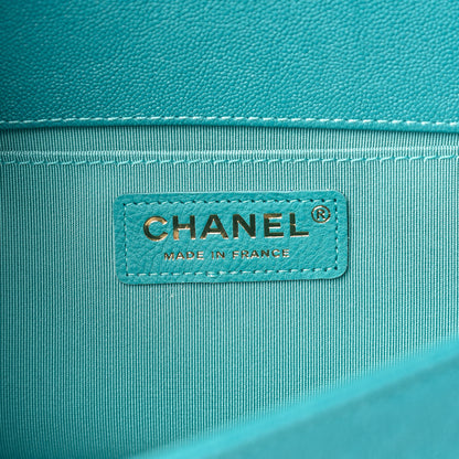 Chanel Caviar Quilted Medium Boy Flap Turquoise 6 of 12