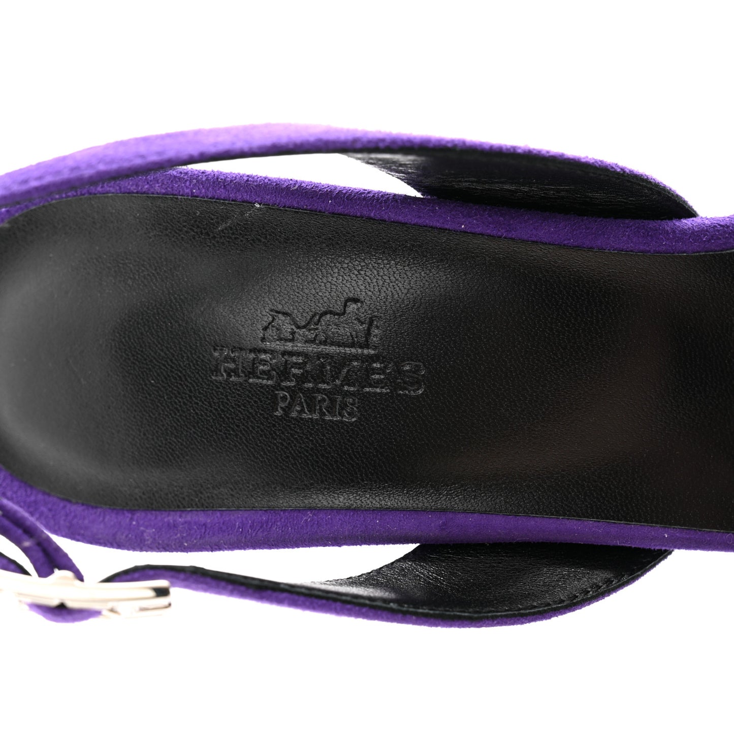 Suede Goatskin Crystal Heden 80 Sandals 38 Violet Majorette