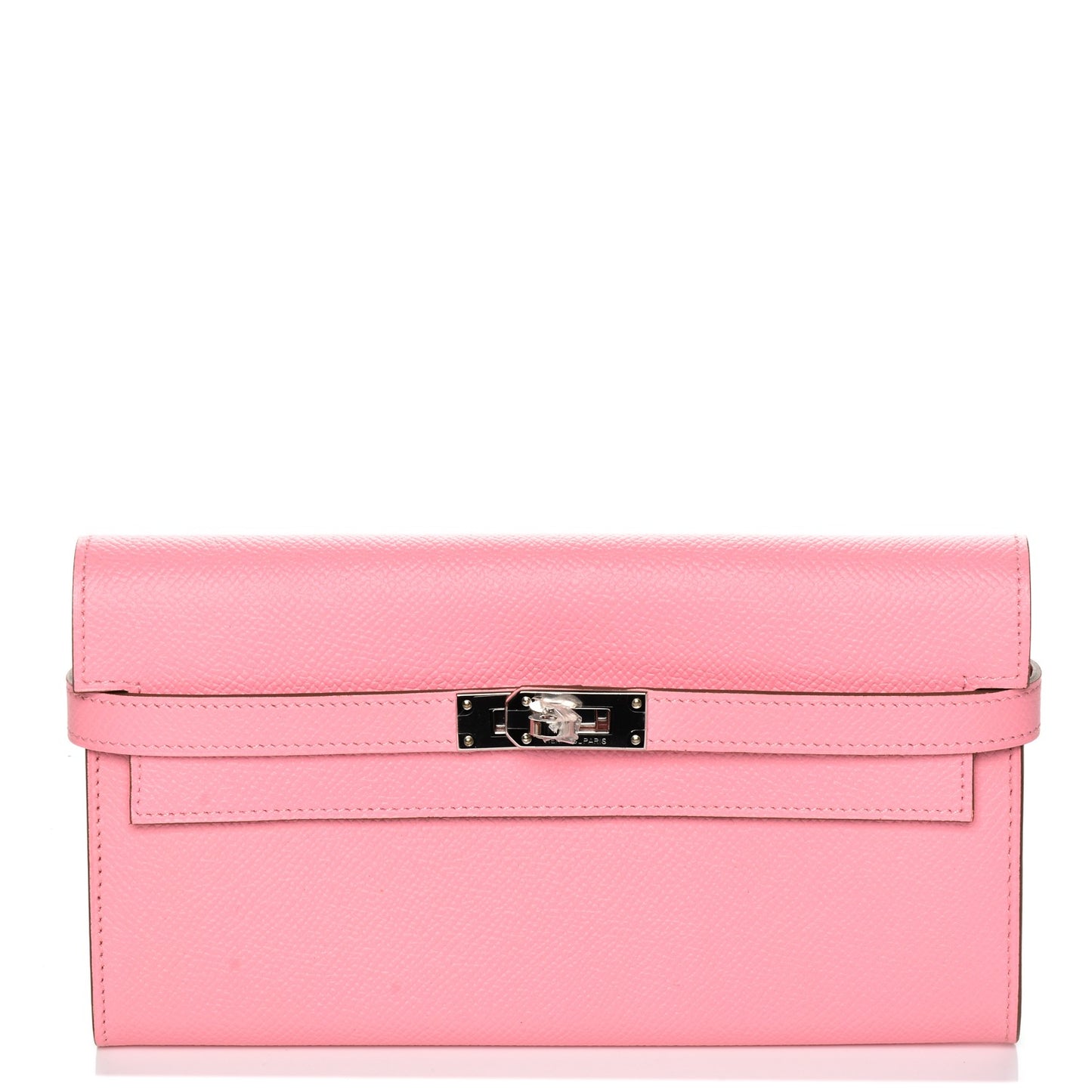 Epsom Kelly Longue Wallet Rose Confetti