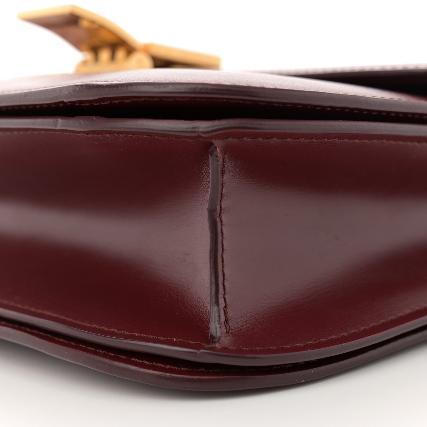 Celine Box Calfskin Medium Classic Box Flap Bag Burgundy 10 of 13