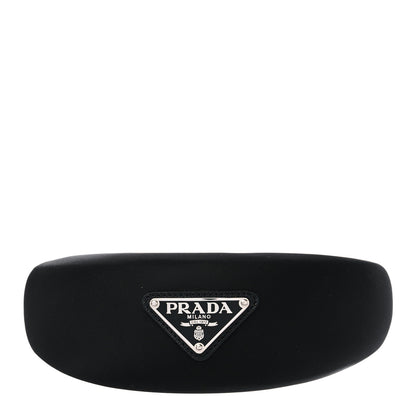 Prada Re-Nylon Metal Triangle Logo Headband Black 3 of 7