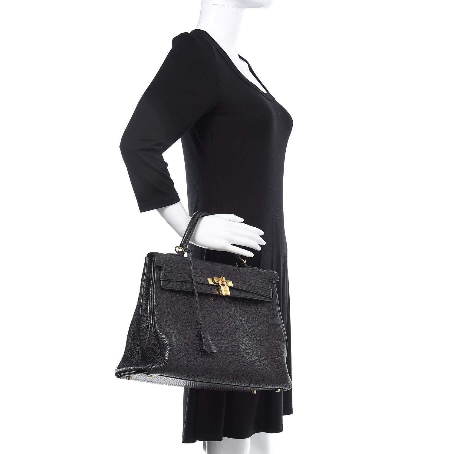 Hermes Togo Kelly Retourne 35 Black 2 of 35