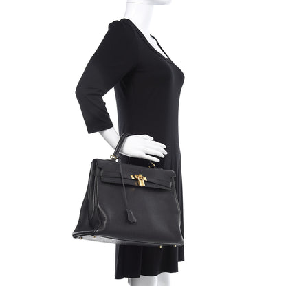 Hermes Togo Kelly Retourne 35 Black 2 of 35