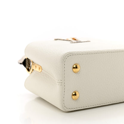 Louis Vuitton Taurillon Ayers Capucines Mini White Snow White 8 of 9