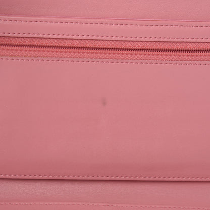 Chanel Lambskin Embossed Camellia Large Gusset Flap Wallet Pink 15 of 16