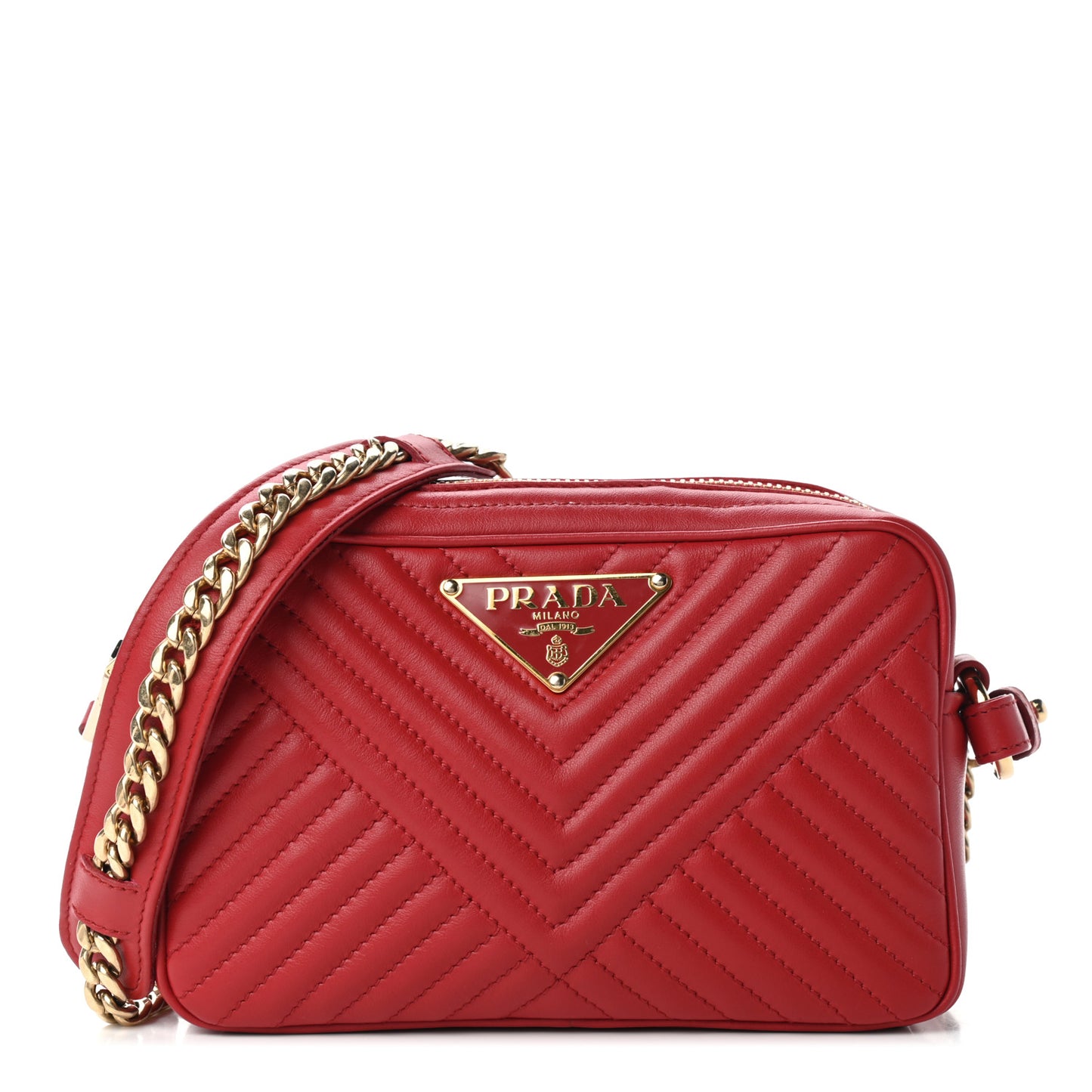 Soft Calfskin Bandoliera Crossbody Bag Fuoco