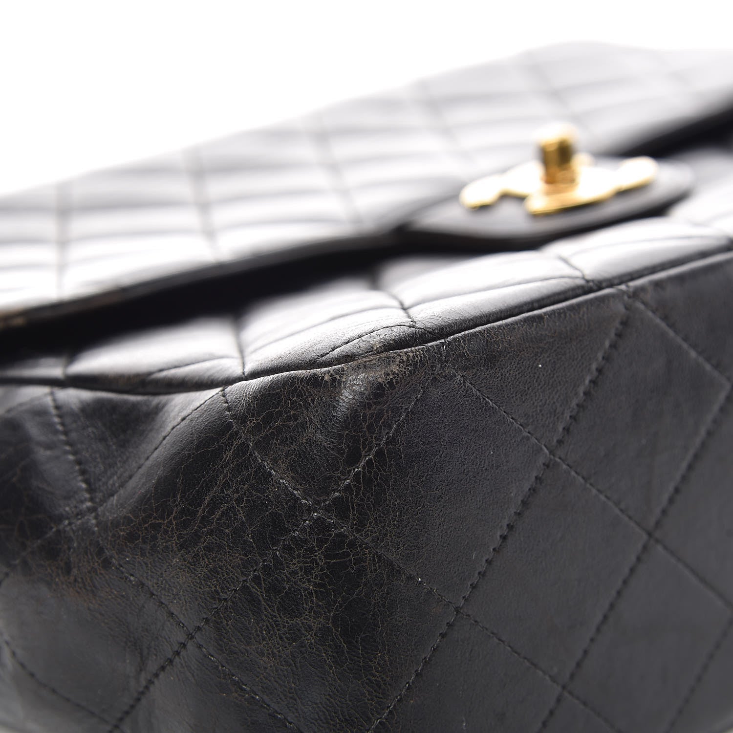 Chanel Lambskin Quilted Jumbo Single Flap Black 13 of 19