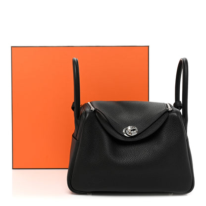 Hermes Taurillon Clemence Lindy 26 Black 8 of 8