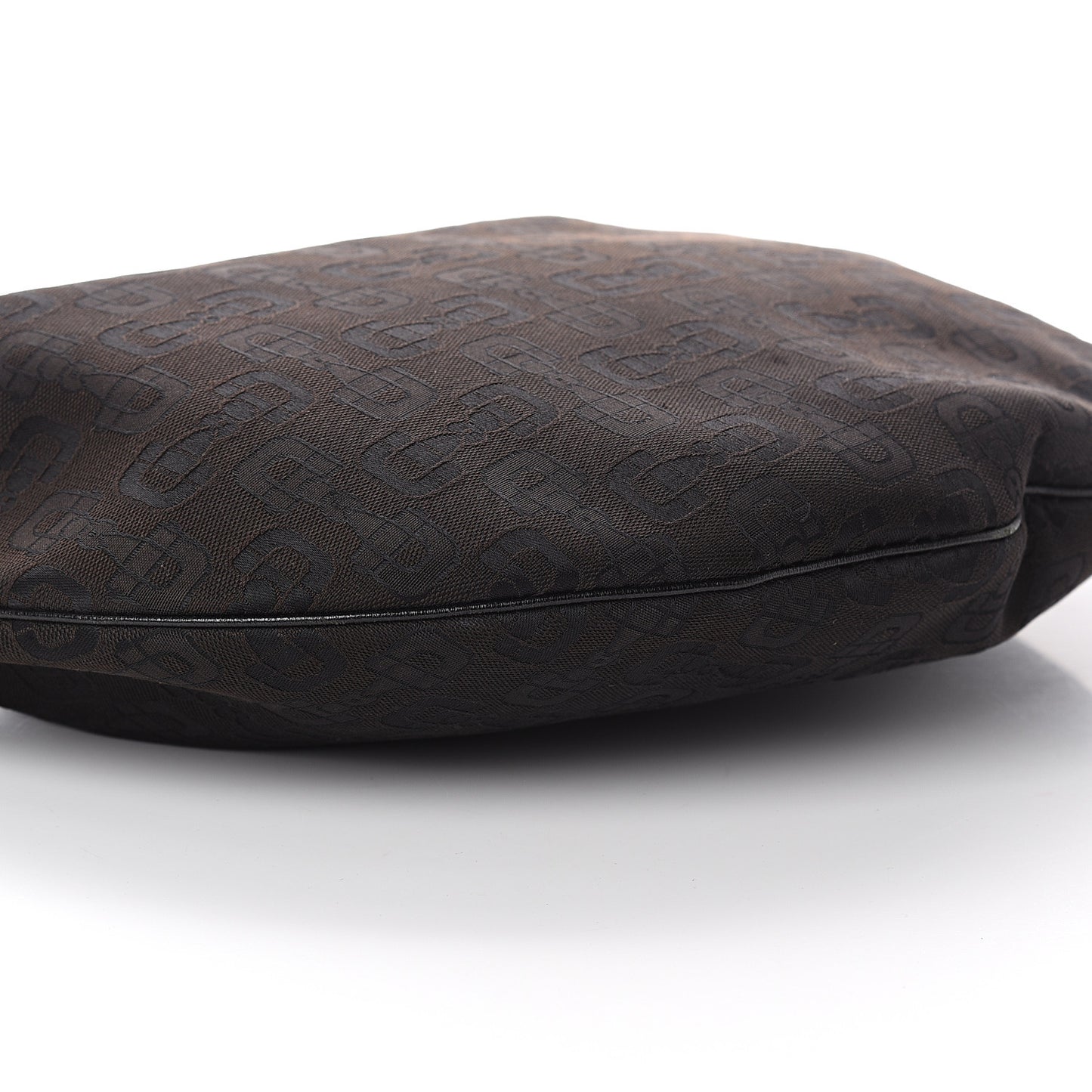 Canvas Horsebit Glam Hobo Dark Brown