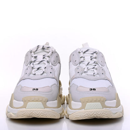 Balenciaga Fabric Mesh Womens Triple S Sneakers 38 White 2 of 11