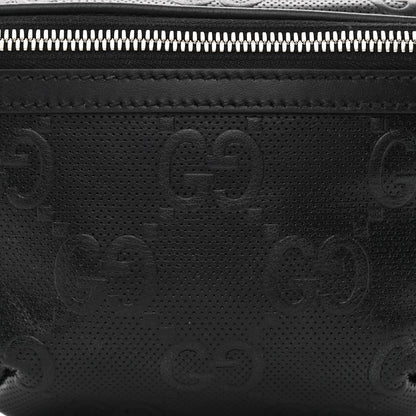 Gucci Calfskin GG Tennis Embossed Belt Bag Black 7 of 9