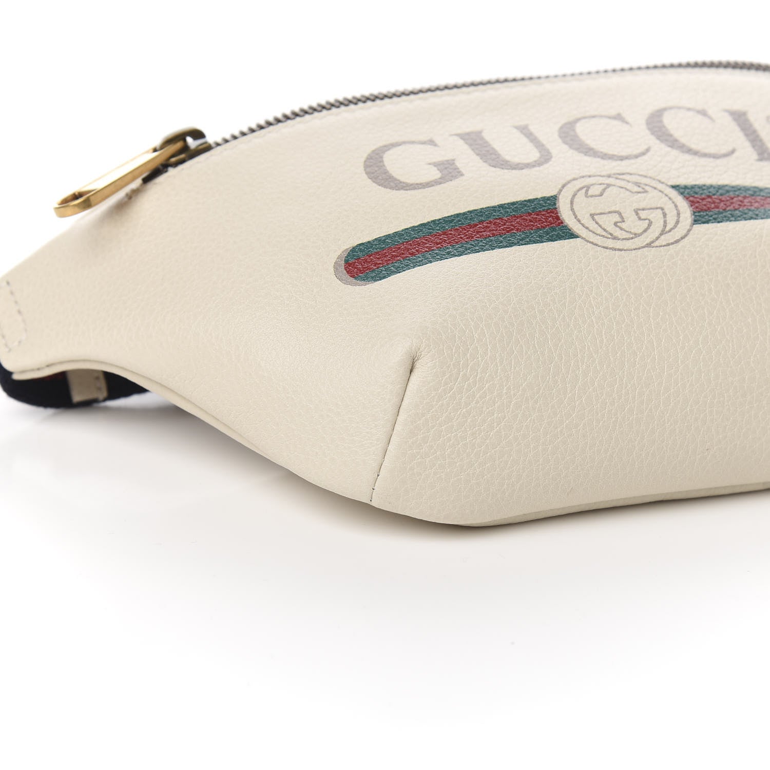 Gucci Grained Calfskin Small Logo Belt Bag White 7 of 9