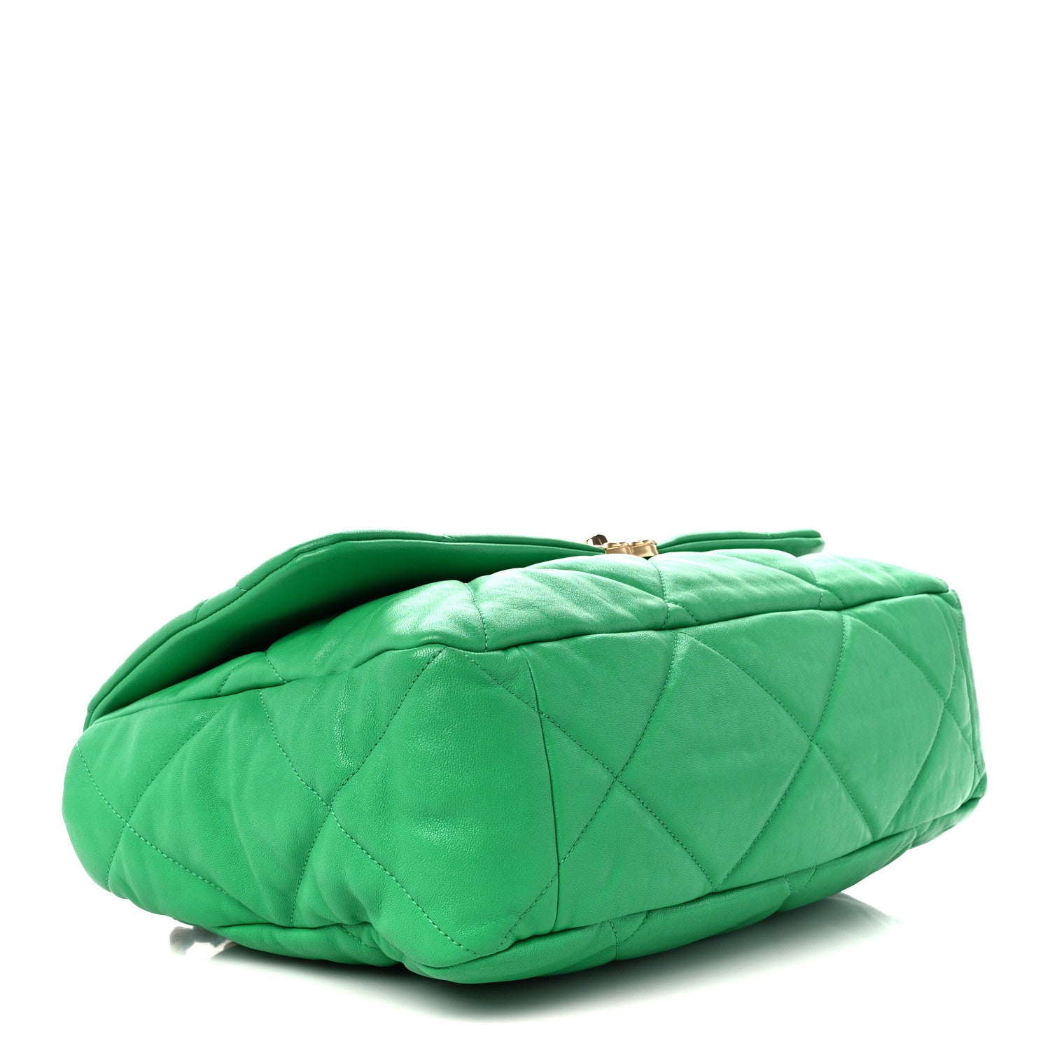 Chanel Lambskin Quilted Maxi Chanel 19 Flap Green 4 of 10