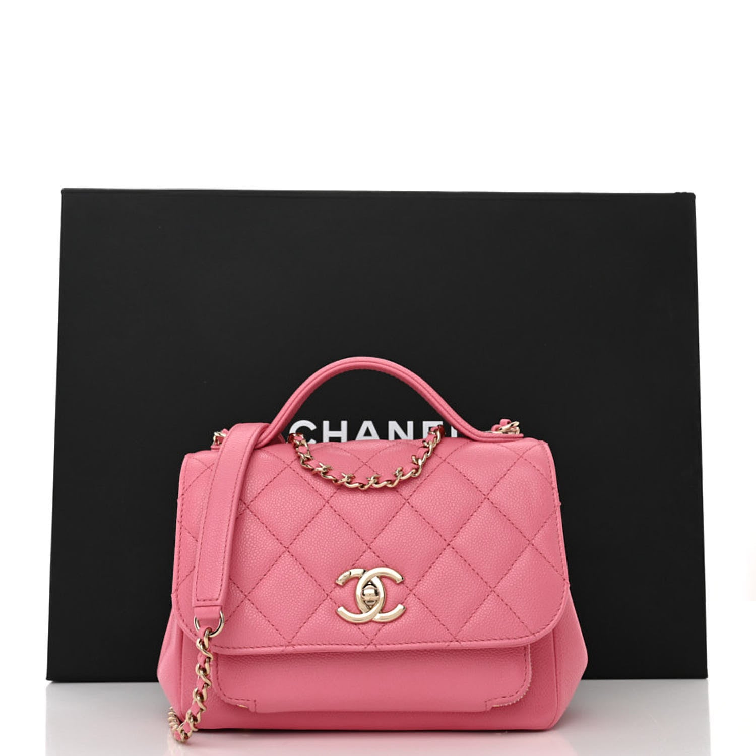 Chanel Caviar Quilted Small Business Affinity Flap Pink 11 of 11