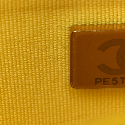 Chanel Caviar Quilted Wallet on Chain WOC Yellow 8 of 11
