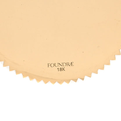 Foundrae 18K Yellow Gold Diamond Large Strength Medallion Pendant 4 of 5