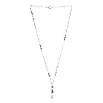 Gucci Sterling Silver Bamboo Pendant Necklace 3 of 5