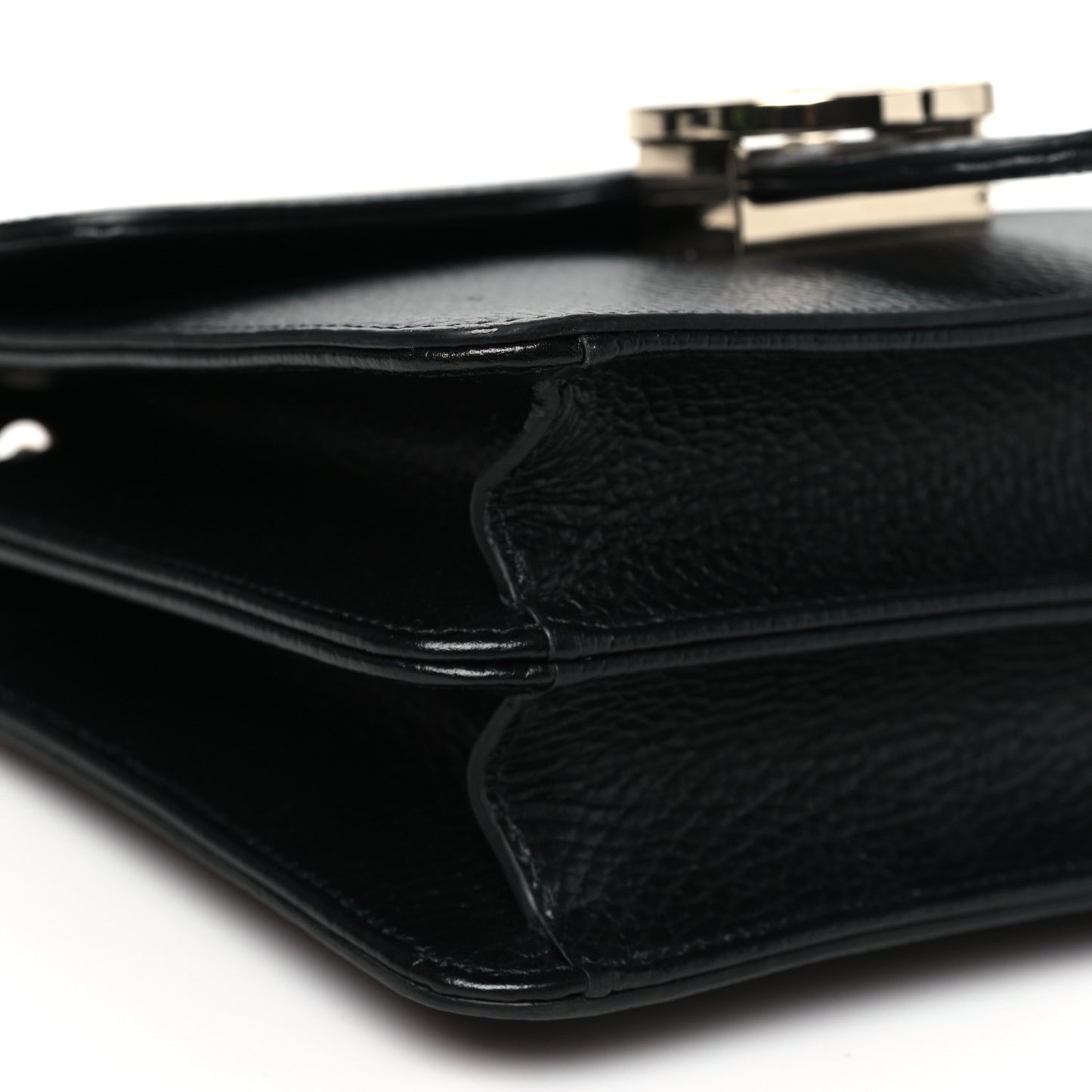 Dollar Calfskin Small Interlocking G Shoulder Bag Black