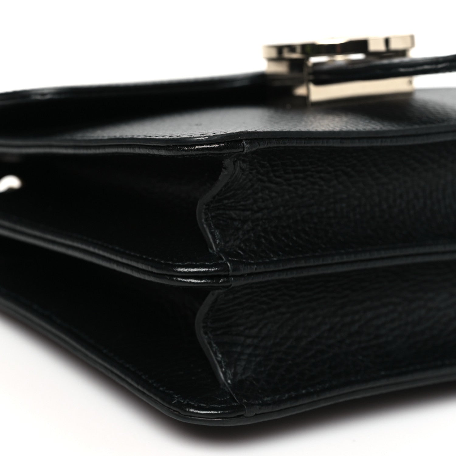 Gucci Dollar Calfskin Small Interlocking G Shoulder Bag Black 9 of 10