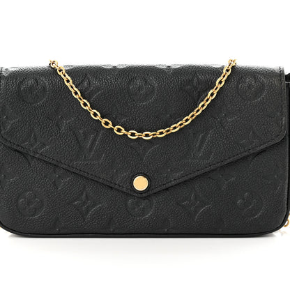 Louis Vuitton Empreinte Pochette Felicie Chain Wallet Black 8 of 14