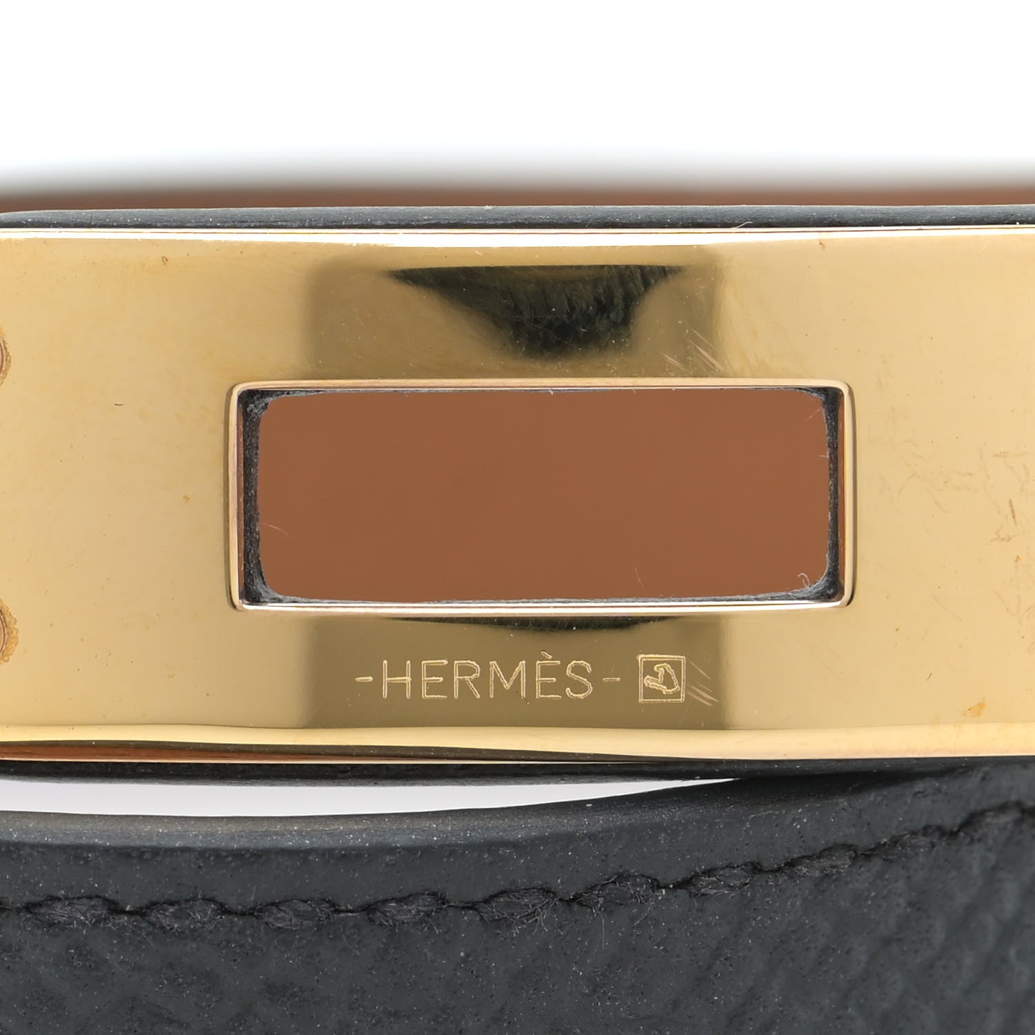 Hermes Epsom Kelly Double Tour Bracelet S Black 5 of 8