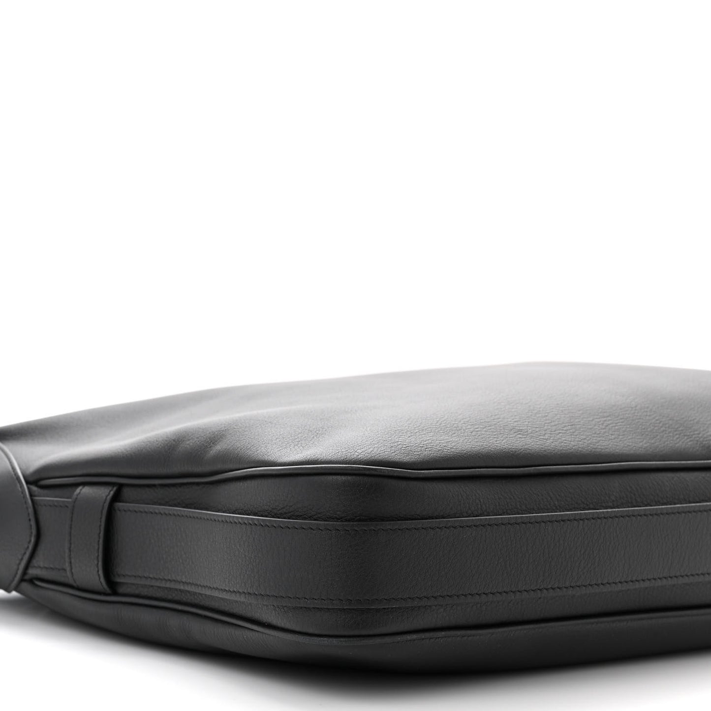 Supple Calfskin Large Romy Shoulder Bag Black