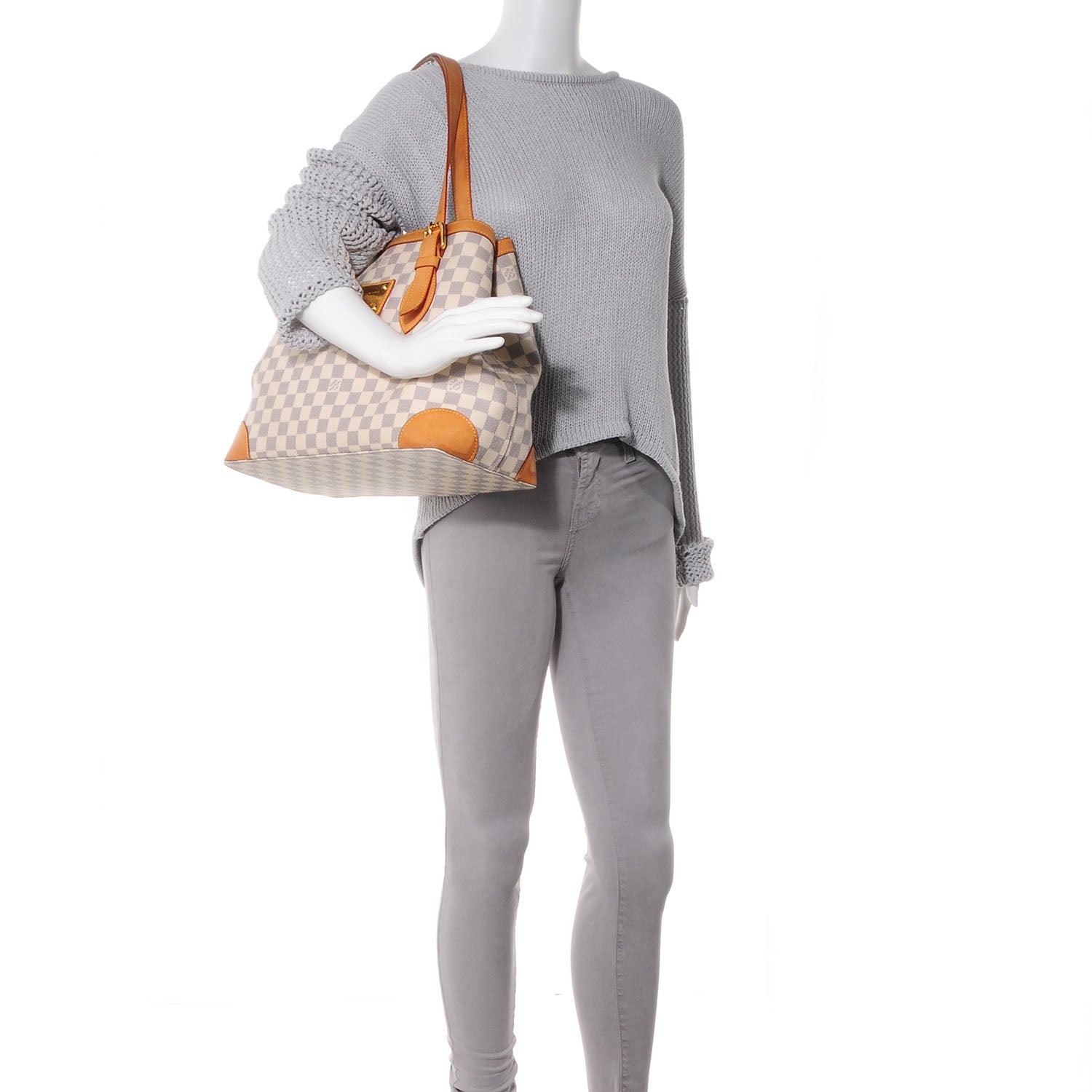 Louis Vuitton Damier Azur Hampstead MM 2 of 7