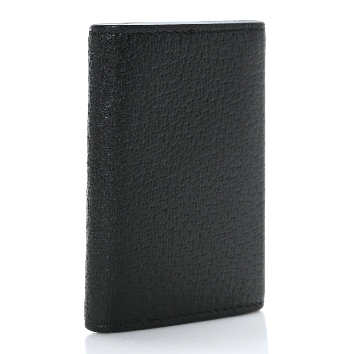 Pebbled Calfskin Bee 6 Key Holder Case Black