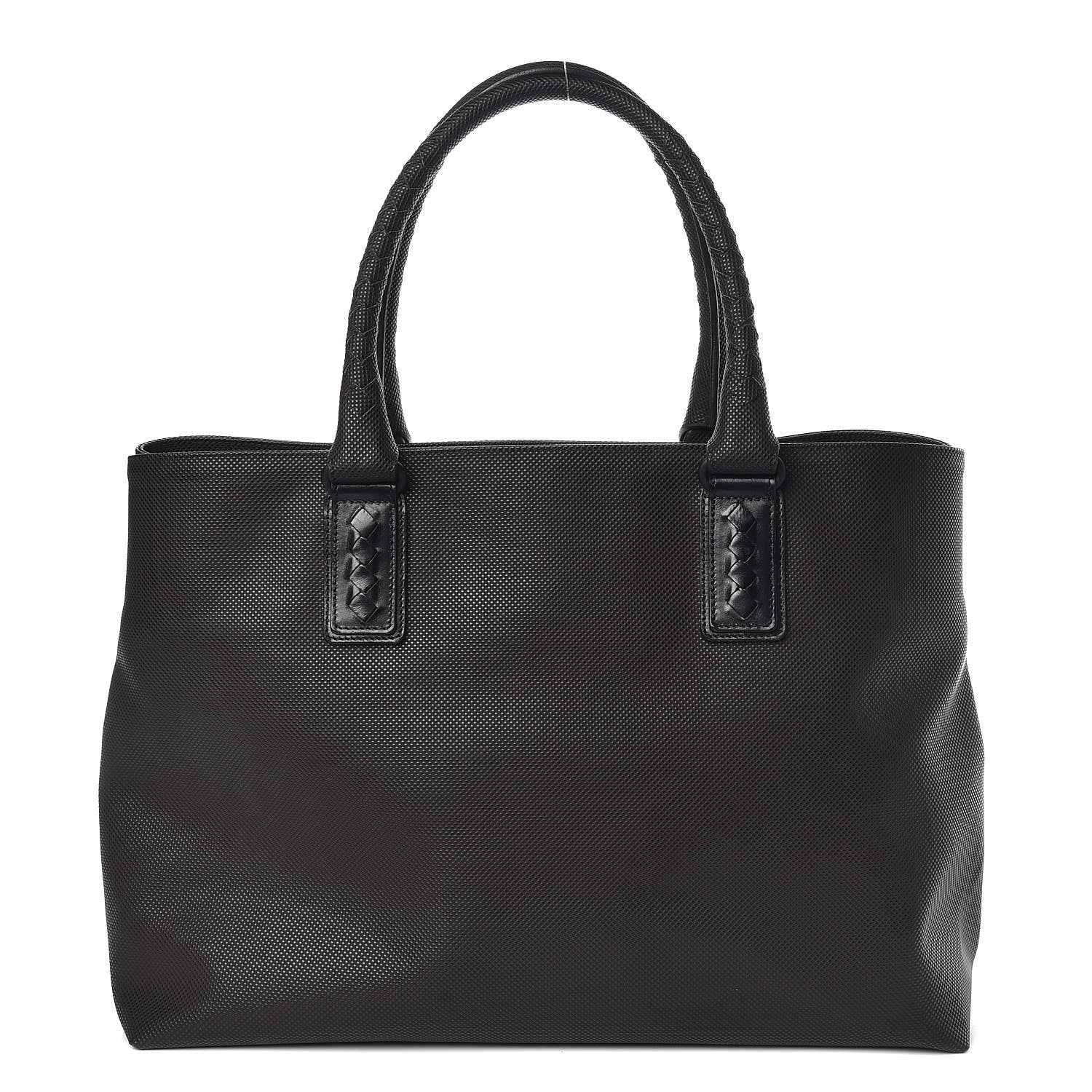 Bottega Veneta Rubberized Canvas Marcopolo Tote Ebano 1 of 10