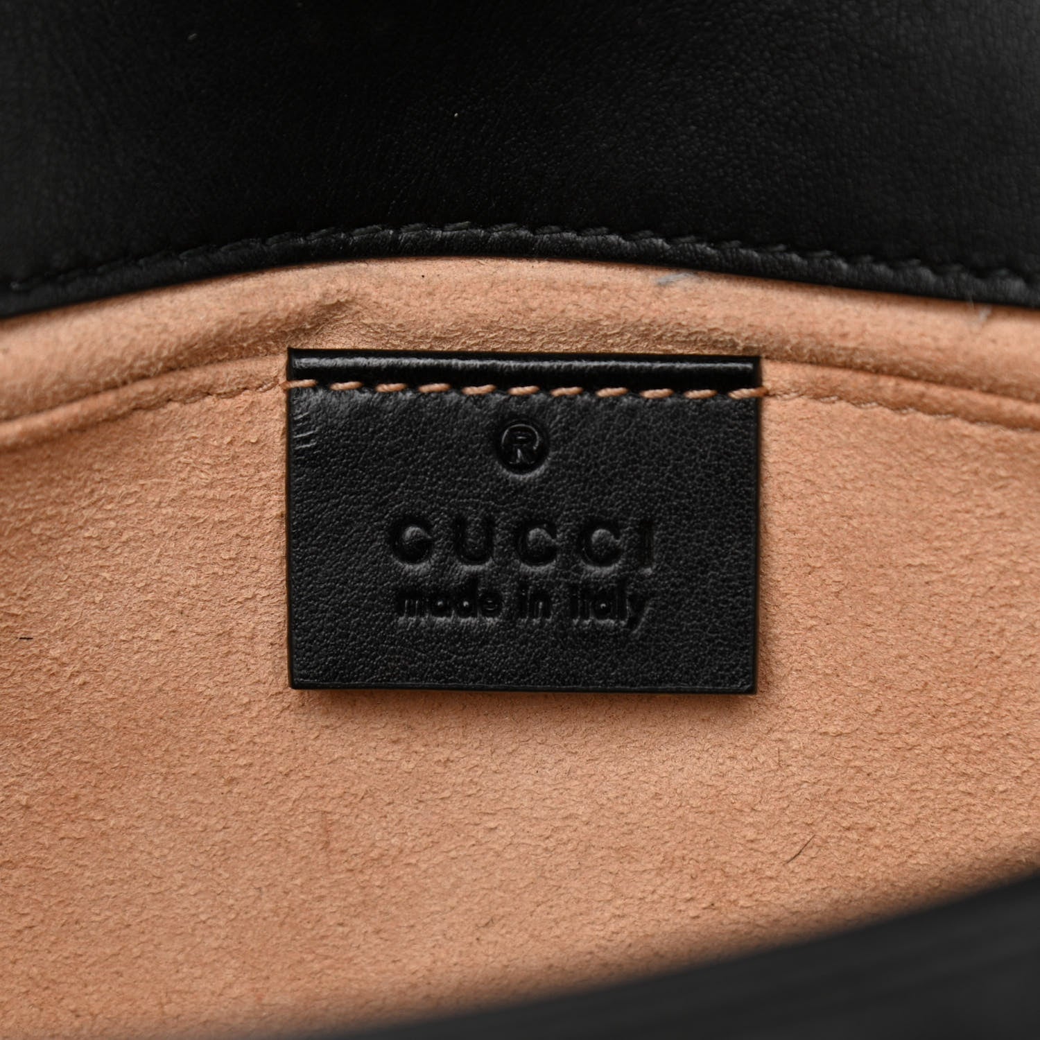 Gucci Calfskin Matelasse Mini GG Marmont Shoulder Bag Black 6 of 12