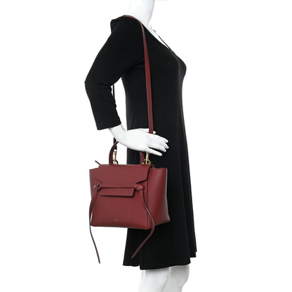 Celine Baby Grained Calfskin Micro Belt Bag Ruby 2 of 10