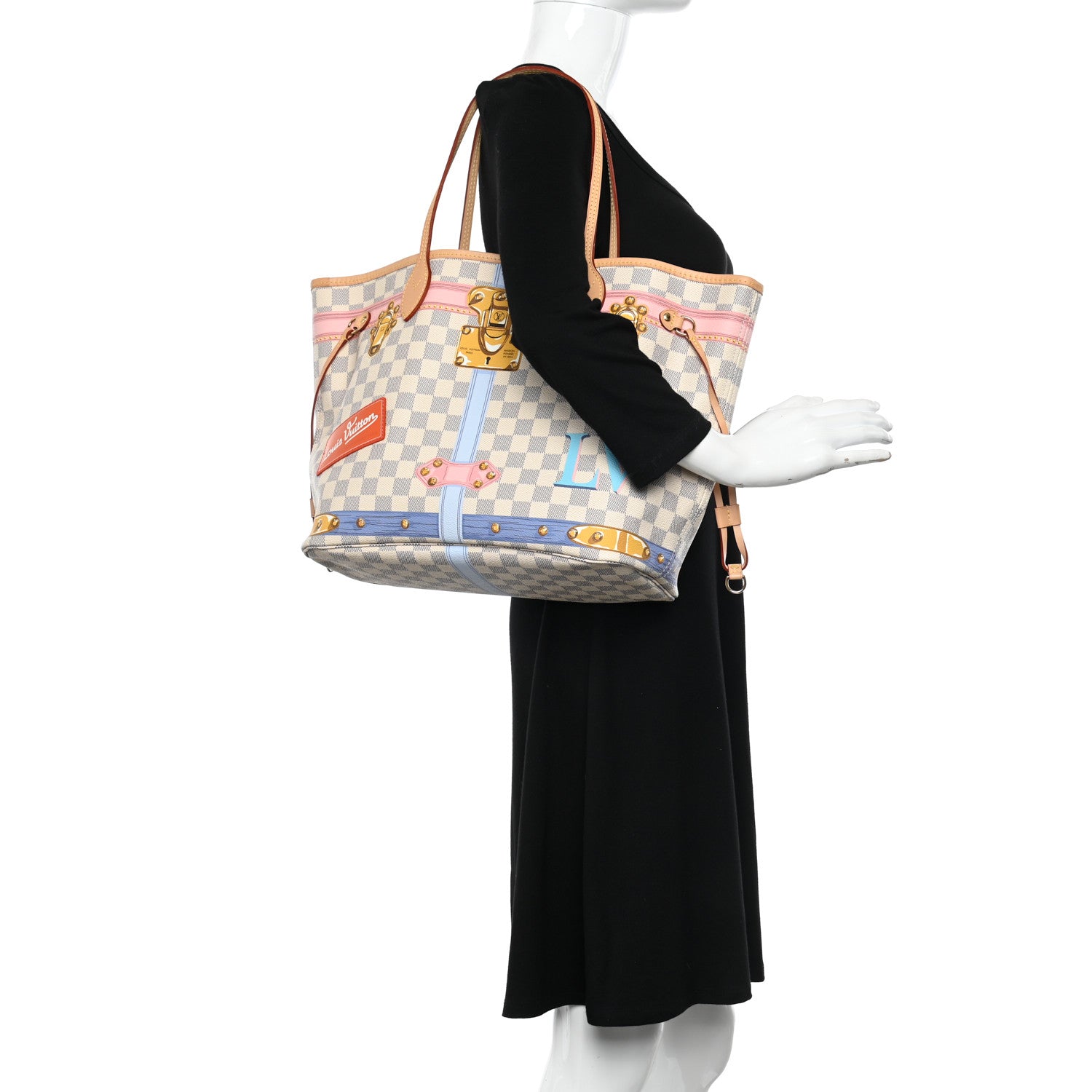 Louis Vuitton Damier Azur Summer Trunks Neo Neverfull MM 2 of 10