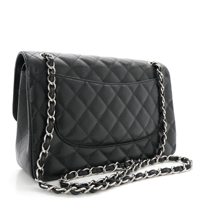 Chanel Caviar Quilted Jumbo Double Flap Black 3 of 12