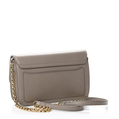 Chloe Calfskin Suede C Clutch With Chain Motty Grey 3 of 10