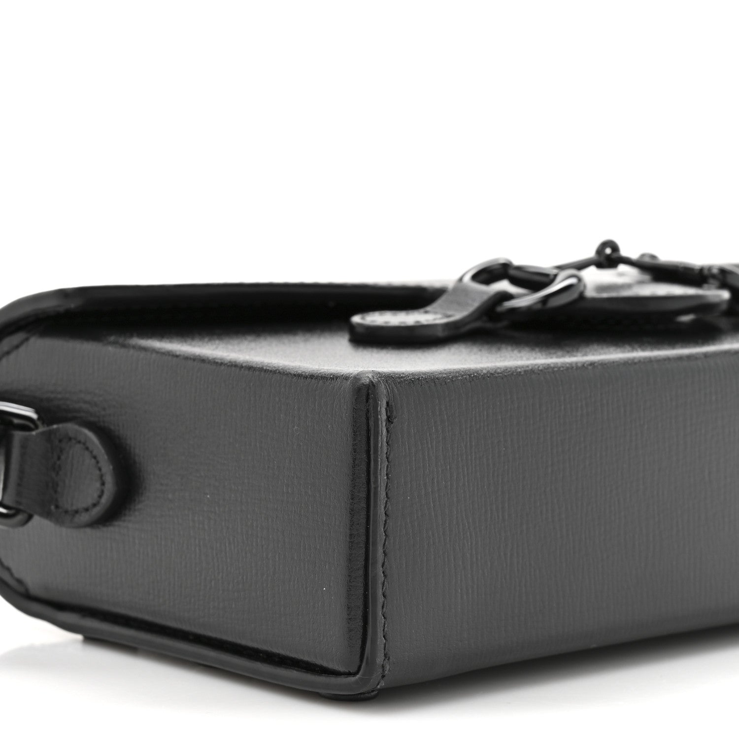 Gucci Azalea Calfskin Monochrome Mini Horsebit 1955 Shoulder Bag Black 10 of 12