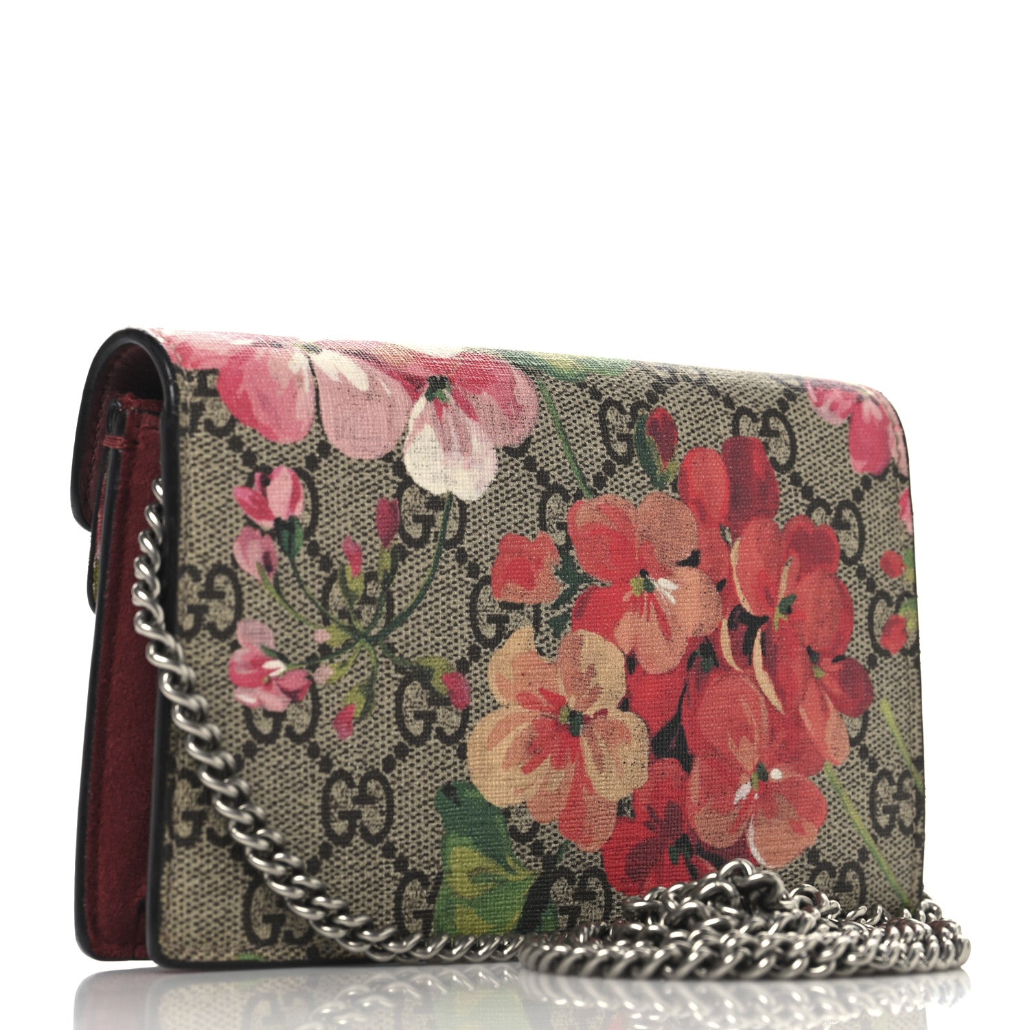 Gucci GG Supreme Monogram Blooms Super Mini Dionysus Shoulder Bag Beige Multicolor Dry Rose 3 of 9