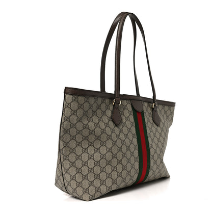 Gucci GG Supreme Monogram Medium Ophidia Shopping Tote Brown 2 of 12