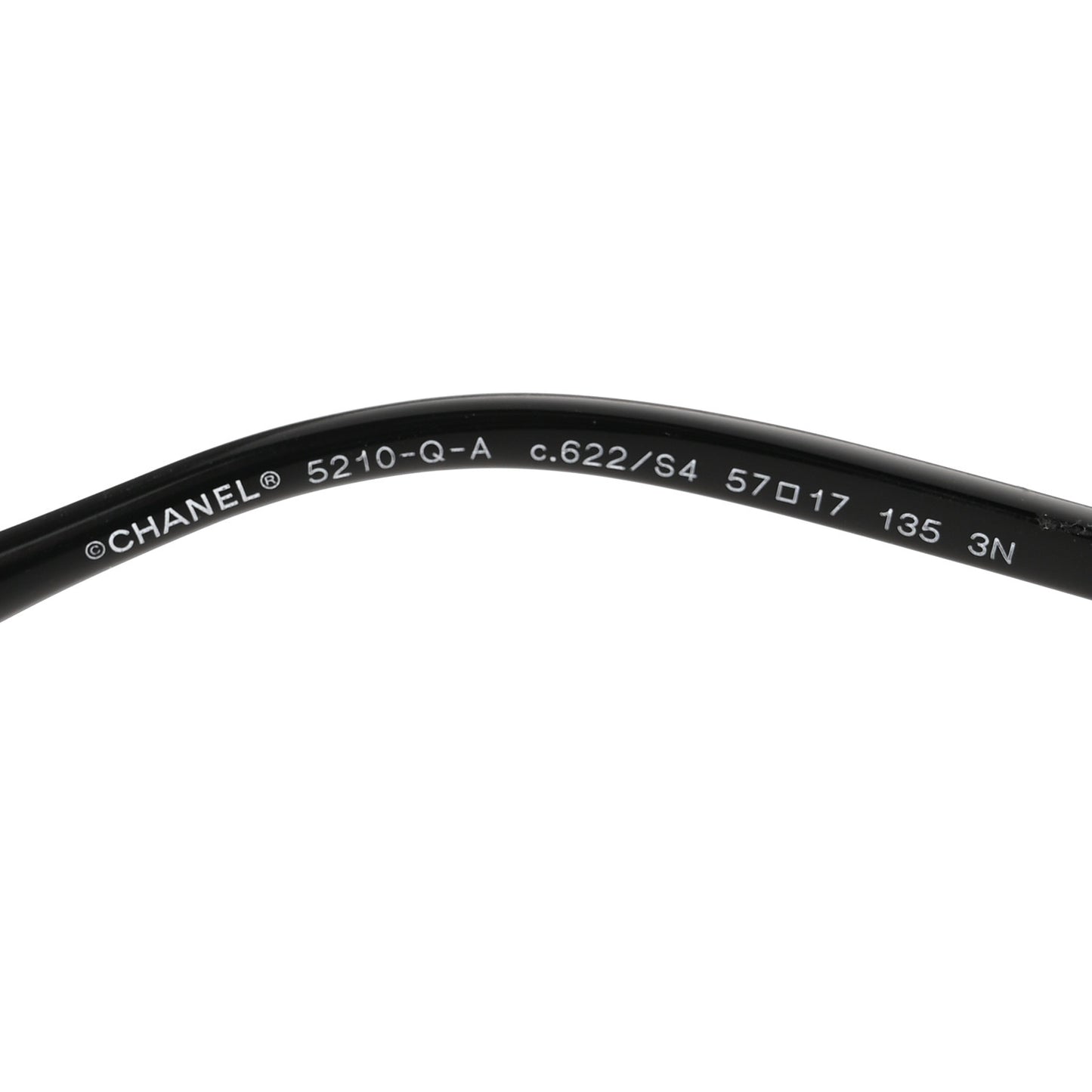 Acetate Metal Lambskin Square Chain Sunglasses 5210-Q-A Black Gray