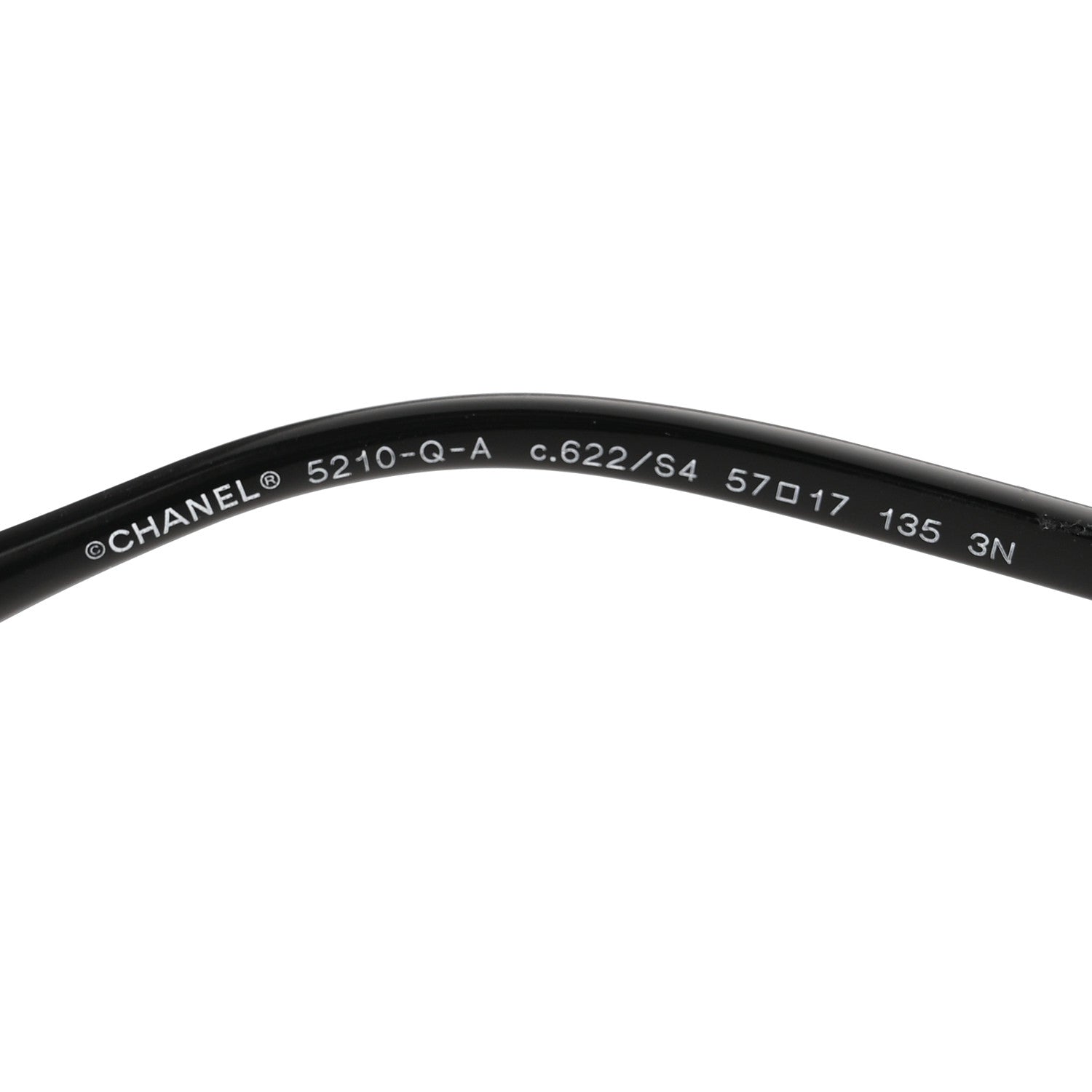Chanel Acetate Metal Lambskin Square Chain Sunglasses 5210-Q-A Black Gray 5 of 8