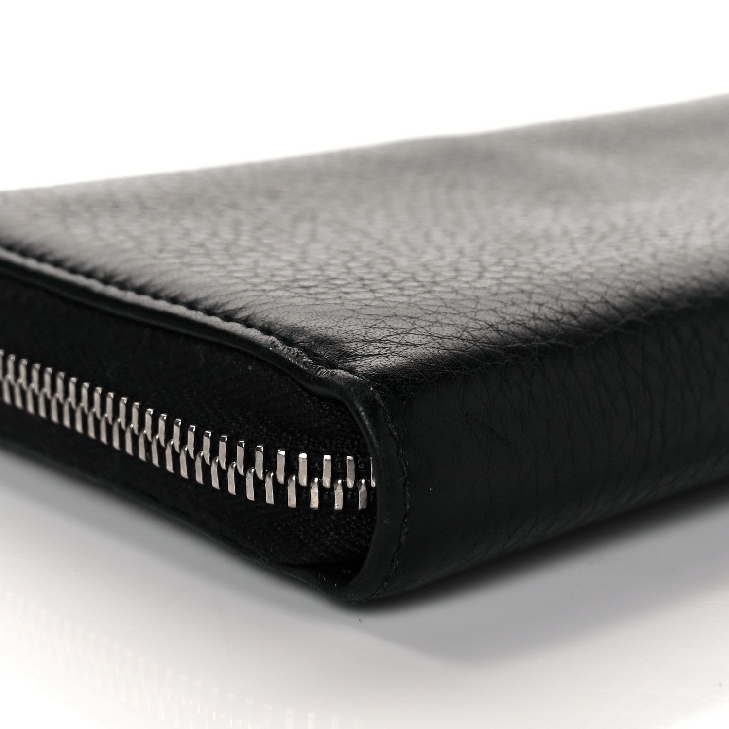 Gucci Pebbled Calfskin Studded Soho Zip Around Wallet Black 7 of 8