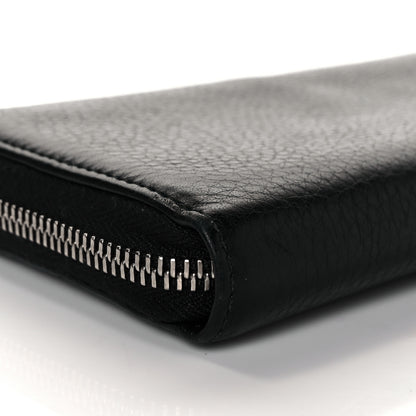 Gucci Pebbled Calfskin Studded Soho Zip Around Wallet Black 7 of 8
