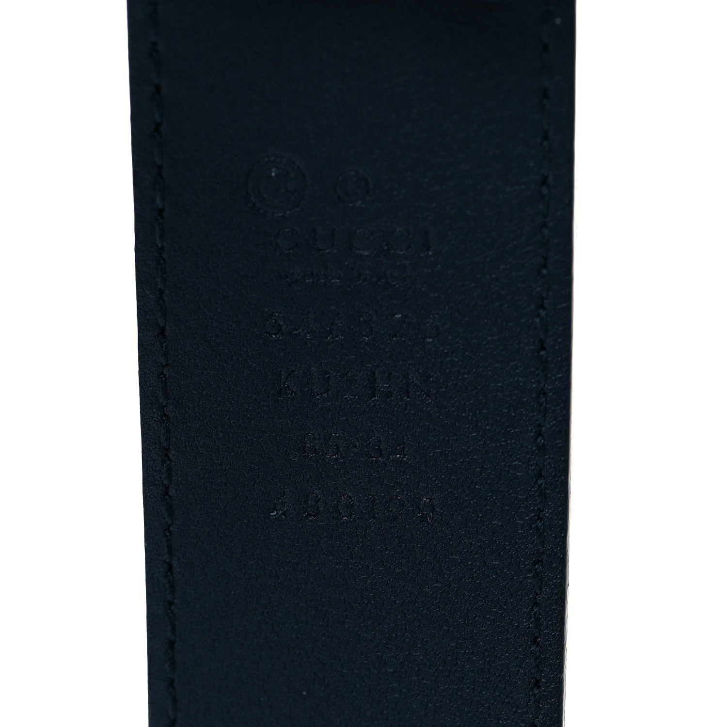 Gucci GG Supreme Monogram Blooms Plaque Belt 85 34 Blue 4 of 6