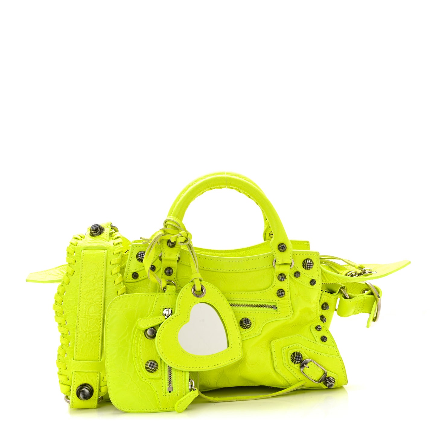 Agneau Arena Neo Cagole Handbag XS Fluo Yellow