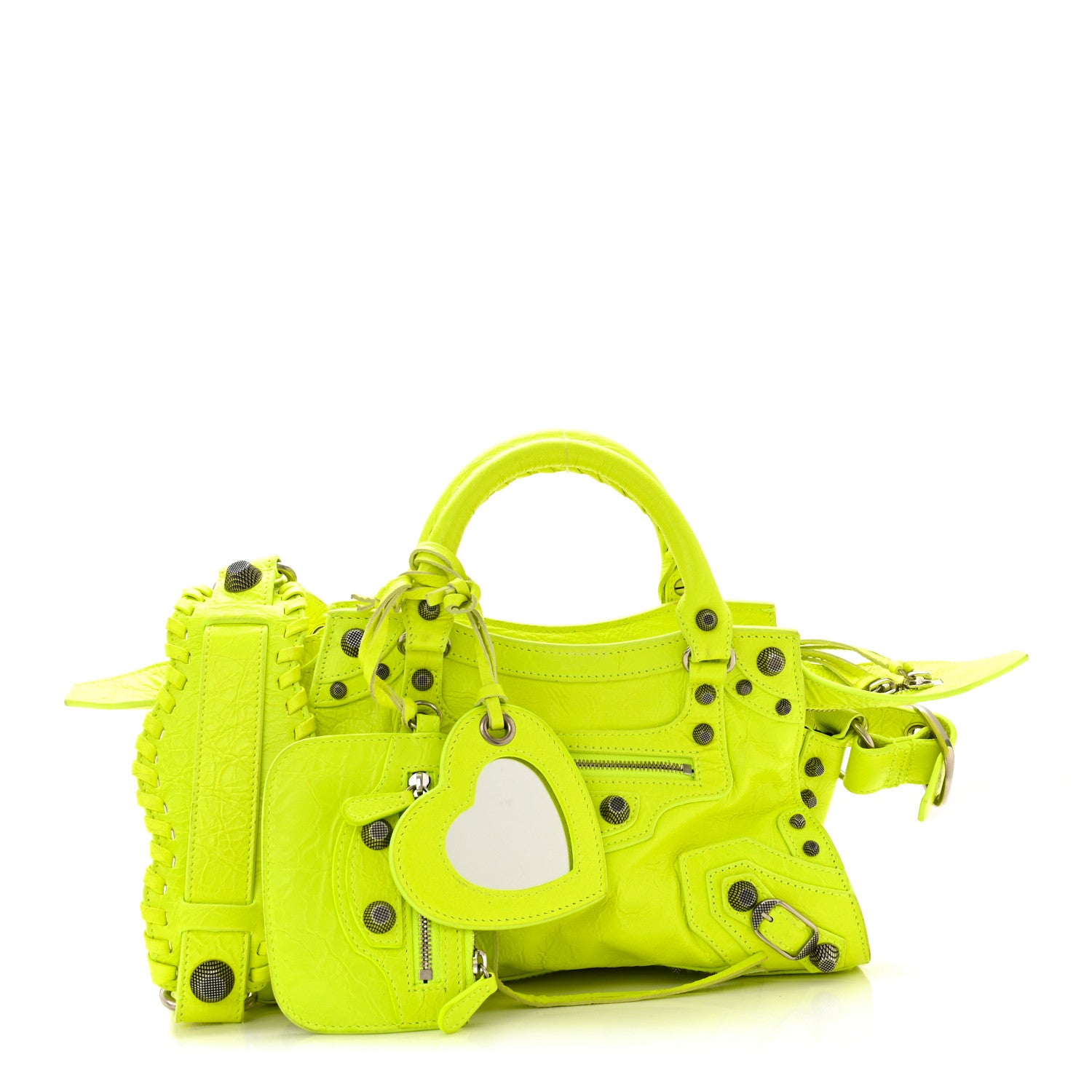 Balenciaga Agneau Arena Neo Cagole Handbag XS Fluo Yellow 1 of 11