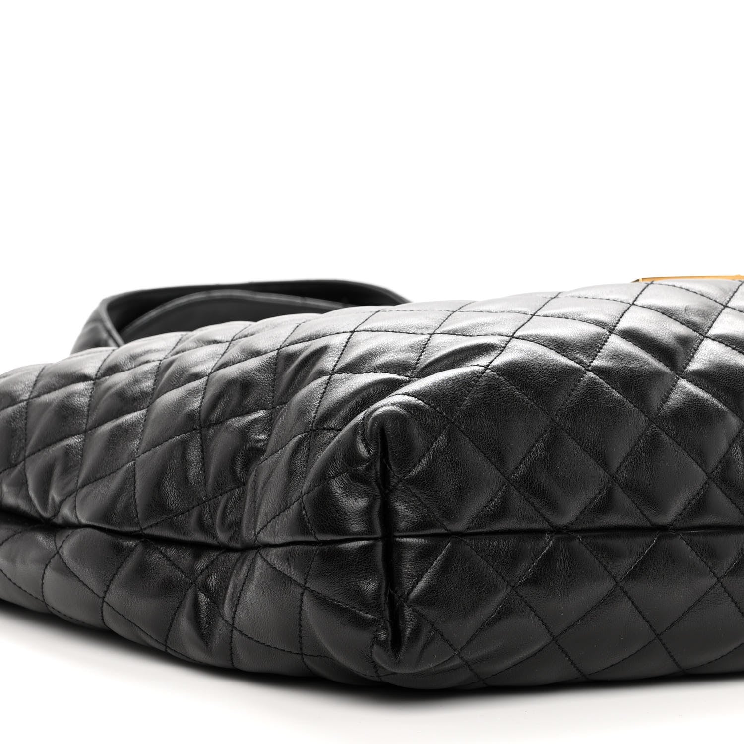Saint Laurent Lambskin Quilted Maxi Icare Shopping Tote Black 9 of 11